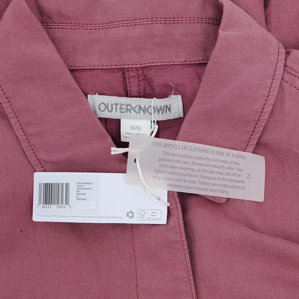 Outerknown Women Medium SEA Jumpsuit Organic Cotton Linen Dusty Rose 2130119 - Picture 5 of 8